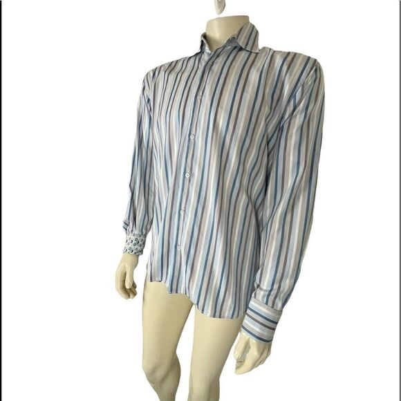 Ted Baker L/S Striped Casual Dress Shirt, Like New Condition, Size 5 - Picture 5 of 8